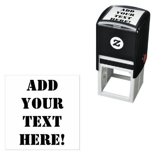 Jouw tekst in Stencil Zelfinktende Stempel (In situ)