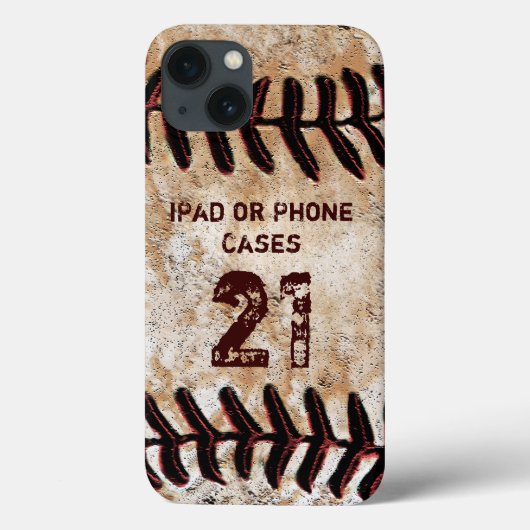 JOUW TEKST Jersey NUMBER Baseball iPad Case (Achterkant)