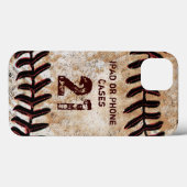 JOUW TEKST Jersey NUMBER Baseball iPad Case (Achterkant (horizontaal))