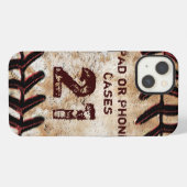 JOUW TEKST Jersey NUMBER  Baseball iPad Case iPhone Hoesje (Achterkant horizontaal)