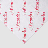 Jouw tekst: Jongen naam Rode verjaardag Thema Tissuepapier (Detail)