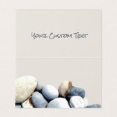 Jouw tekst Joy Hope Peace Faith Love Pebbles Kaart (Binnenkant ongevouwen)