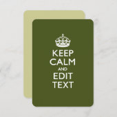 Jouw tekst kalm houden op olijfgroen decor (Voorkant / Achterkant)