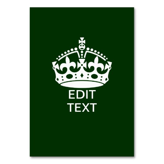 Jouw tekst KEEP KROWN op Groen aanpast het! Kaart (Voorkant)