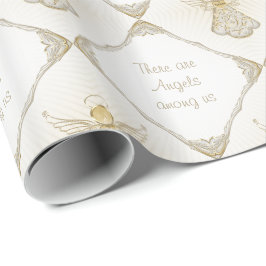 Jouw tekst - Kerstangel van Grace Pattern Cadeaupapier
