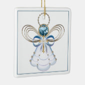 Jouw tekst: Kerstengel van het geloof Keramisch Ornament (Rechts)