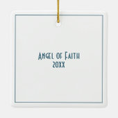 Jouw tekst: Kerstengel van het geloof Keramisch Ornament (Achterkant)