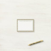 Jouw tekst | Khaki Chevron Post-it® Notes (Op bureau)