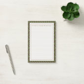 Jouw tekst | Khaki Herringbone Post-it® Notes (Kantoor)