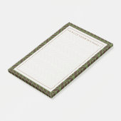 Jouw tekst | Khaki Herringbone Post-it® Notes (Schuin)