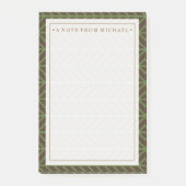 Jouw tekst | Khaki Herringbone Post-it® Notes (Voorkant)