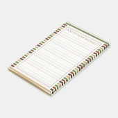Jouw tekst | Khaki Stripes Post-it® Notes (Schuin)