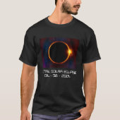 Jouw tekst/Kleur 2024 Dark Solar Eclipse T-shirt (Voorkant)