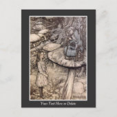 Jouw tekst/Kleur Alice met Caterstyle Rackham Art Briefkaart (Voorkant)