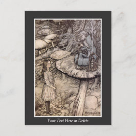 Jouw tekst/Kleur Alice met Caterstyle Rackham Art Briefkaart