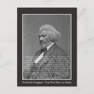 Jouw tekst/kleur Frederick Douglass Black History Briefkaart