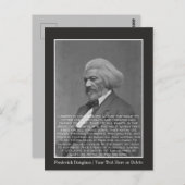 Jouw tekst/kleur Frederick Douglass Black History Briefkaart (Voorkant / Achterkant)
