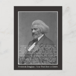 Jouw tekst/kleur Frederick Douglass Black History Briefkaart