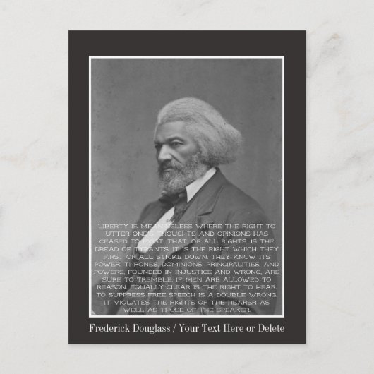 Jouw tekst/kleur Frederick Douglass Black History Briefkaart (Voorkant)