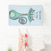 Jouw tekst & kleur Funny Cat aangepaste banner (Insitu)