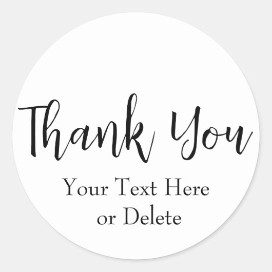 Jouw Tekst/Kleur Gepersonaliseerd Bedankt Ronde Sticker (Voorkant)