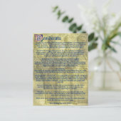 Jouw tekst/Kleur Inspirerend Goud Desiderata Gedic Briefkaart (Staand voorkant)