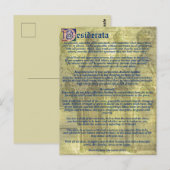 Jouw tekst/Kleur Inspirerend Goud Desiderata Gedic Briefkaart (Voorkant / Achterkant)