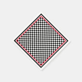 Jouw tekst/kleur Klassieke zwarte & witte toetsenb Servet (Hoek)