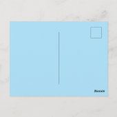 Jouw tekst/kleur Kute Blue Gnome Holiday Snowflake Briefkaart (Achterkant)