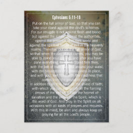 Jouw tekst/kleurenartiest van God schild eshesians Briefkaart