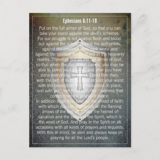 Jouw tekst/kleurenartiest van God schild eshesians Briefkaart (Voorkant)