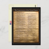 Jouw tekst/Kleurengrondwet van de Verenigde Staten Briefkaart (Voorkant / Achterkant)