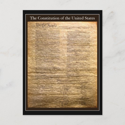 Jouw tekst/Kleurengrondwet van de Verenigde Staten Briefkaart (Voorkant)