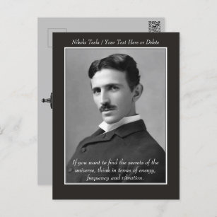 Jouw tekst/kleureninventarisatie Nikola Tesla Foto Briefkaart