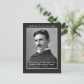 Jouw tekst/kleureninventarisatie Nikola Tesla Foto Briefkaart (Staand voorkant)