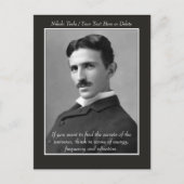 Jouw tekst/kleureninventarisatie Nikola Tesla Foto Briefkaart (Voorkant)