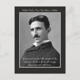 Jouw tekst/kleureninventarisatie Nikola Tesla Foto Briefkaart