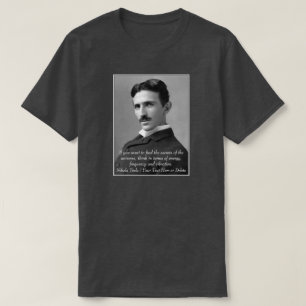Jouw tekst/kleureninventarisatie Nikola Tesla Foto T-shirt