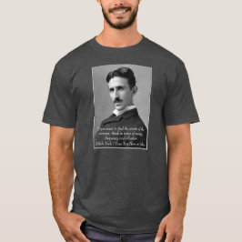 Jouw tekst/kleureninventarisatie Nikola Tesla Foto T-shirt