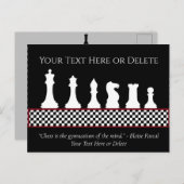 Jouw tekst/kleurenschaakbord Kaas Kaart Zwart Cita (Voorkant / Achterkant)