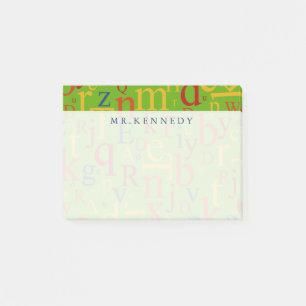 Jouw tekst   Kleurrijk Alfabet Post-it® Notes