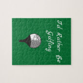 Jouw tekst Land Green Burlap Solid Plain Color Legpuzzel (Horizontaal)