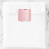 Jouw tekst Logo QR Code Roos Goud Blank Sjabloon Vierkante Sticker (Tas)