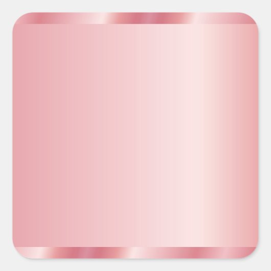Jouw tekst Logo QR Code Roos Goud Blank Sjabloon Vierkante Sticker (Voorkant)