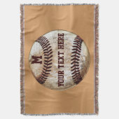 JOUW TEKST met schroefdraad voor honkbal, MONOGRA Deken (Voorkant Verticaal)