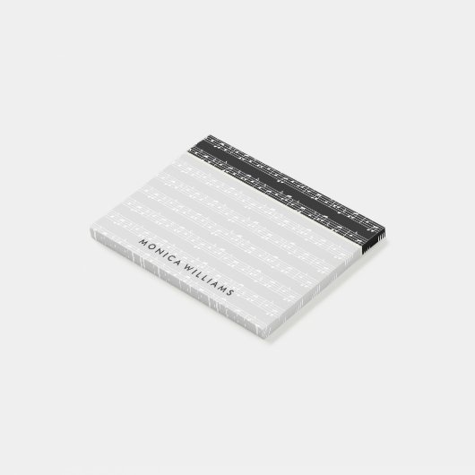 Jouw tekst | Muzieknoten Post-it® Notes (Schuin)