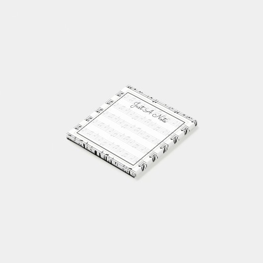 Jouw tekst | Muzieknoten Post-it® Notes (Schuin)