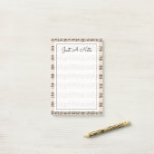 Jouw tekst | Muzieknoten Post-it® Notes (Op bureau)