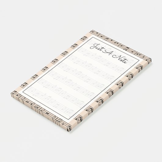 Jouw tekst | Muzieknoten Post-it® Notes (Schuin)