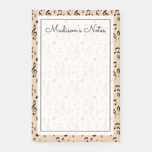 Jouw tekst | Muzieknoten Post-it® Notes (Voorkant)